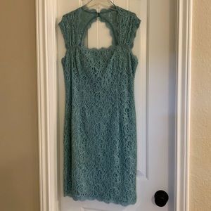 Adrianna Papell sage green lace dress - size 12